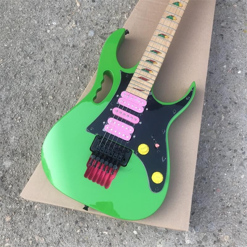 Hot Sale Guitar New Green 6-String Electric Guitar Pink Pickups Free Shipping