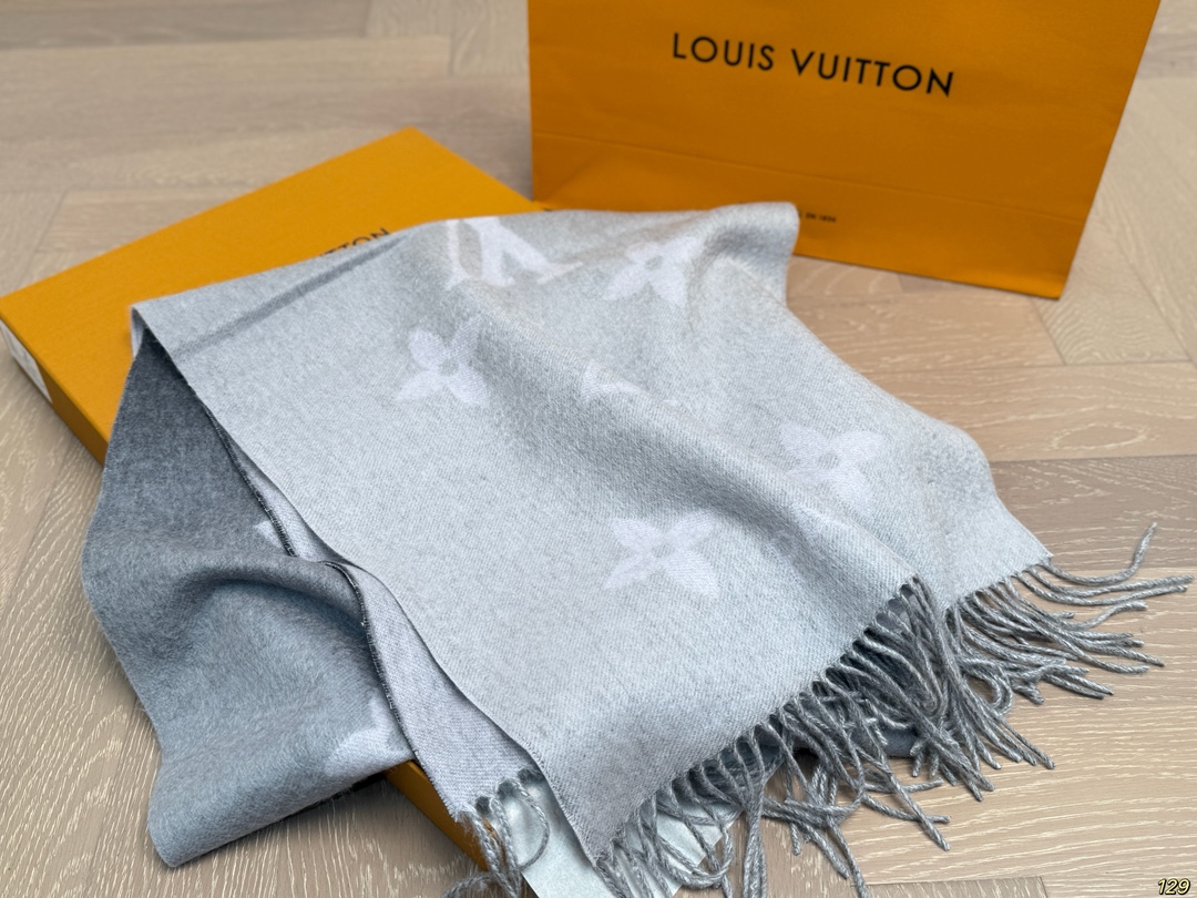LV new jacquard double-sided scarf