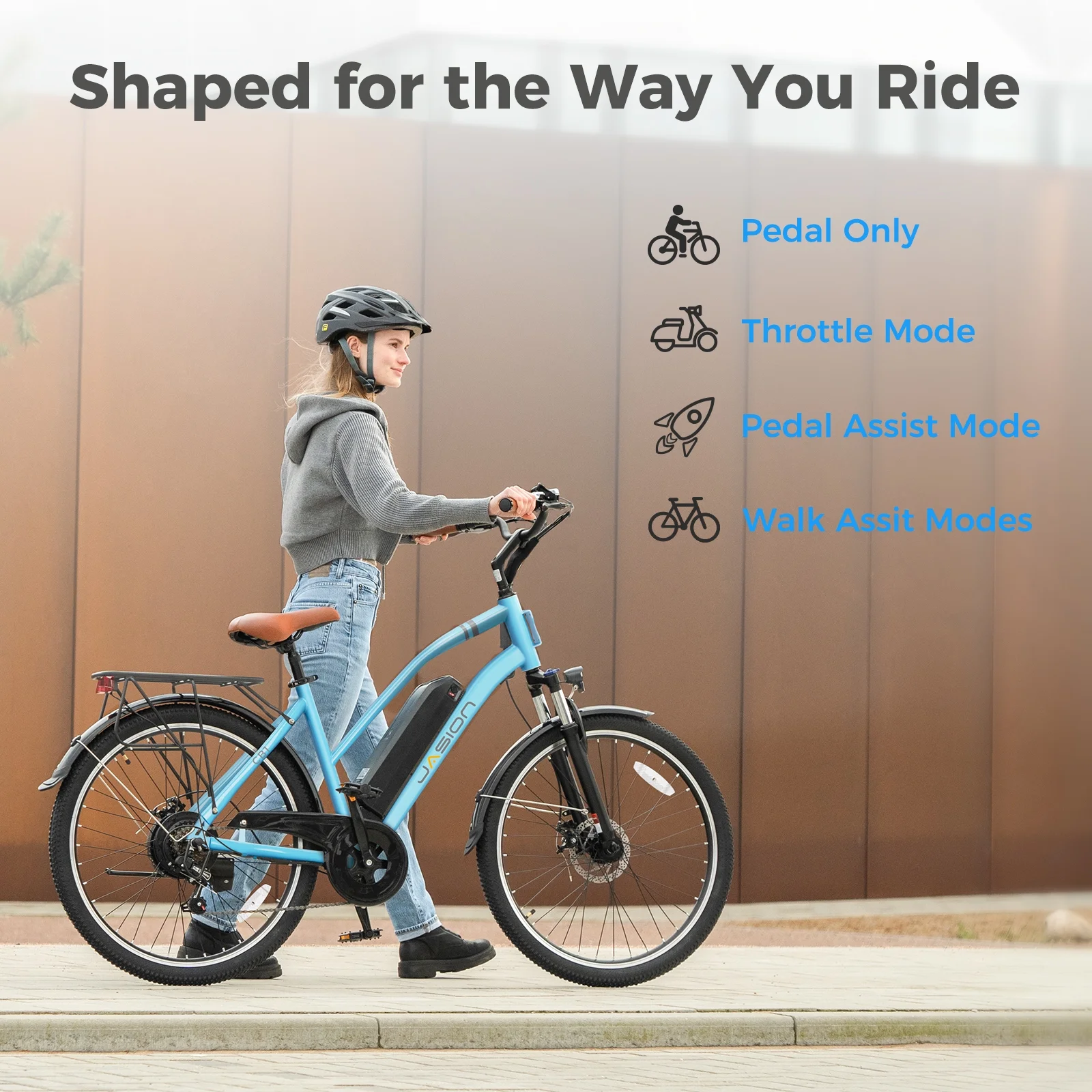 Jasion CB1 26in Electric Cruiser Bike, 500W, 450Wh
