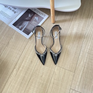 Jimmy Choo Stevie 85/100 Patent Leather Pumps with Crystal EmbellishmentJIMMY CHOO