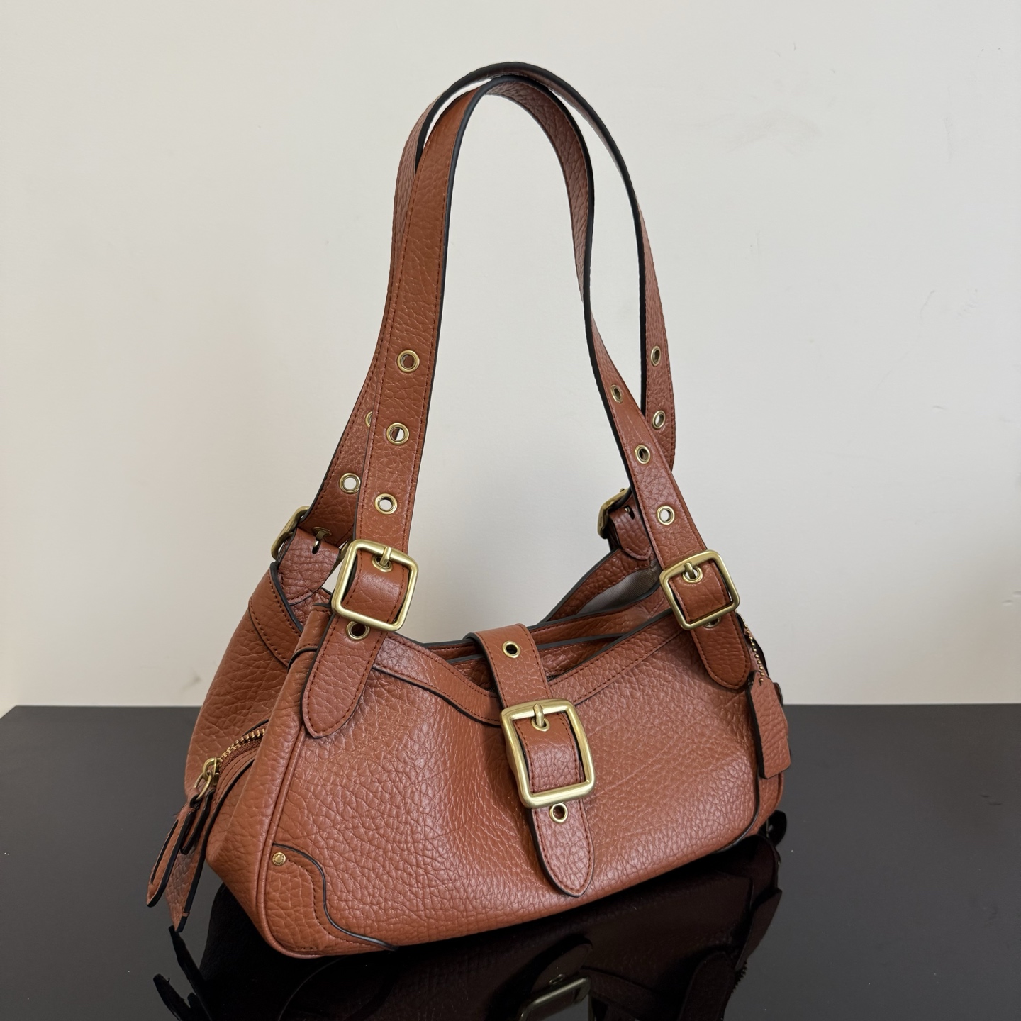 Coach drifter 31 shoulder bag in pebbled leather