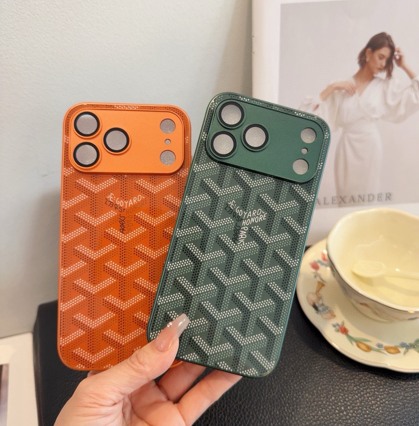 Goyard Classic Monogram Full Coverage Lens Frame Ultra Slim Luxury Phone Case