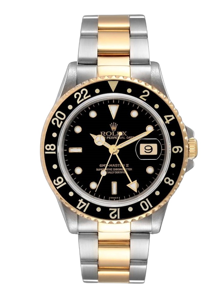 【Super Clone】Rolex GMT-Master II 16713LN Steel Yellow Gold Black Dial 40MM Mens Replica Watch