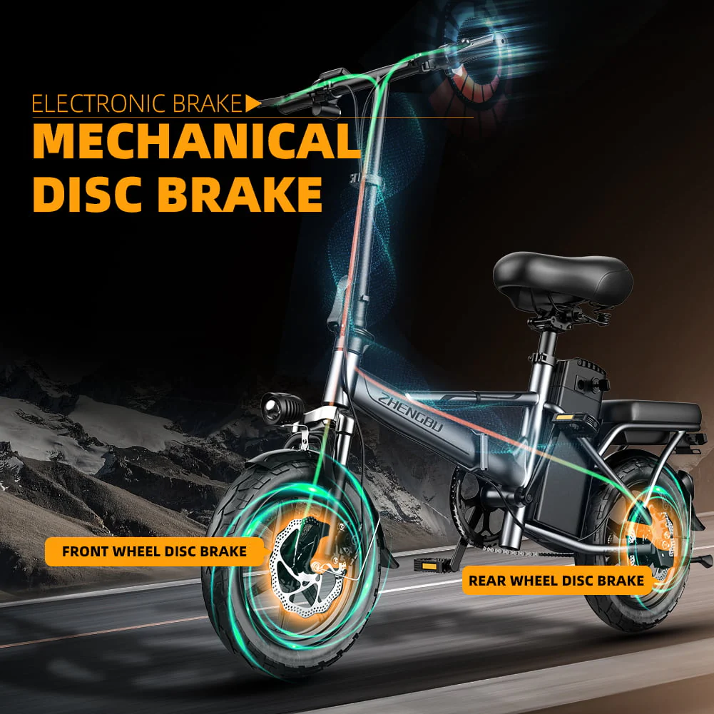 Folding Electric City Bike, 500W, 48V 18Ah, Gray