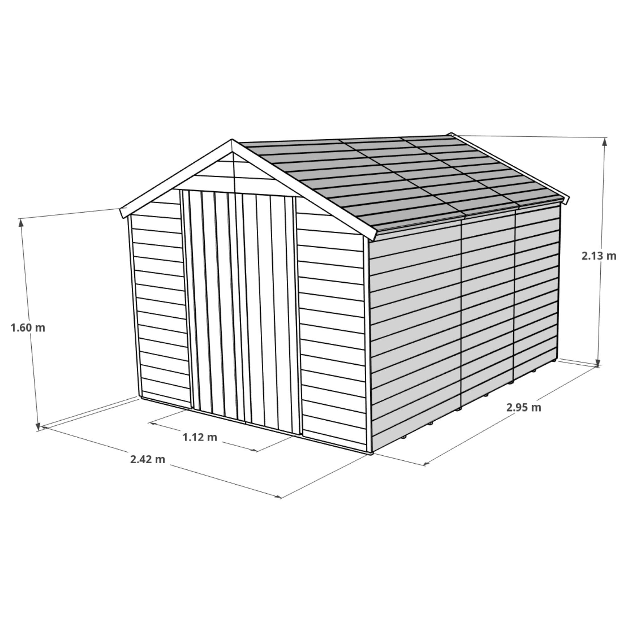 Garden Shed with Floor | Wooden Garden Storage Shed with Apex