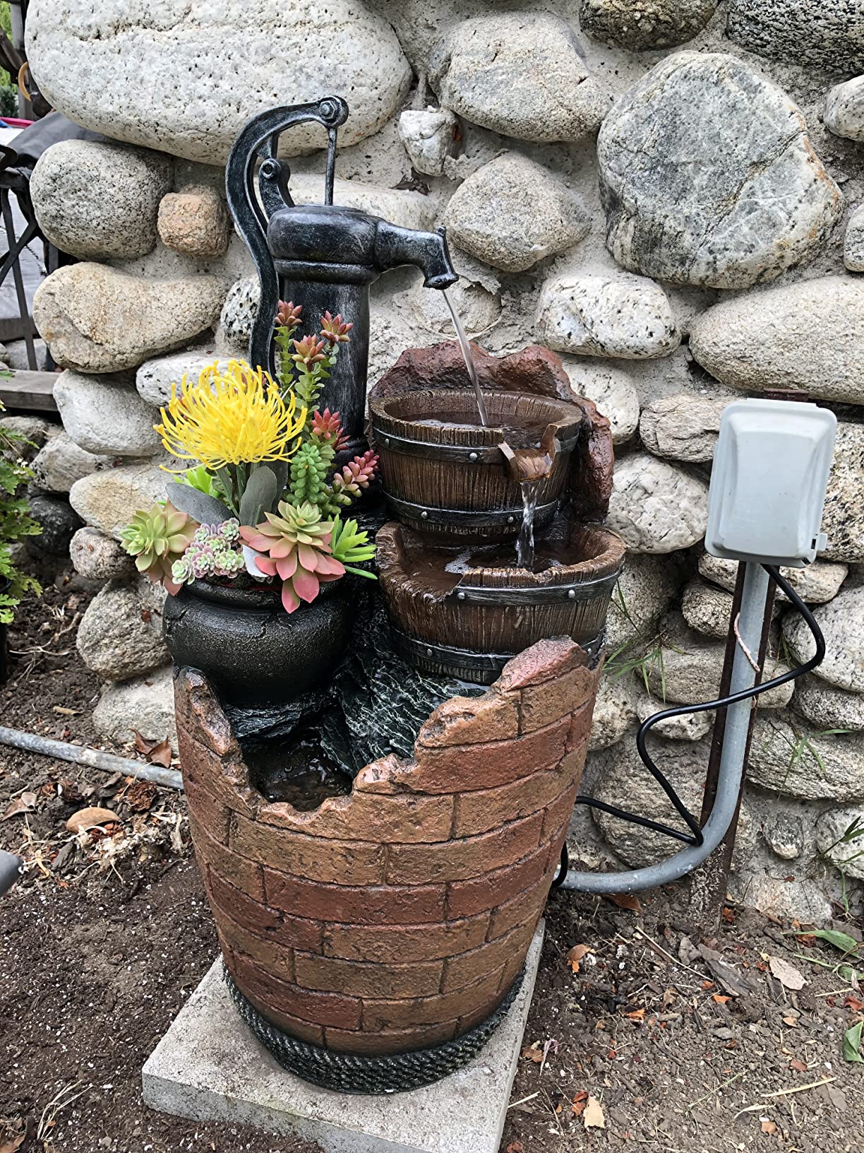 Jeco Glenville Water Pump Cascading Water Fountain