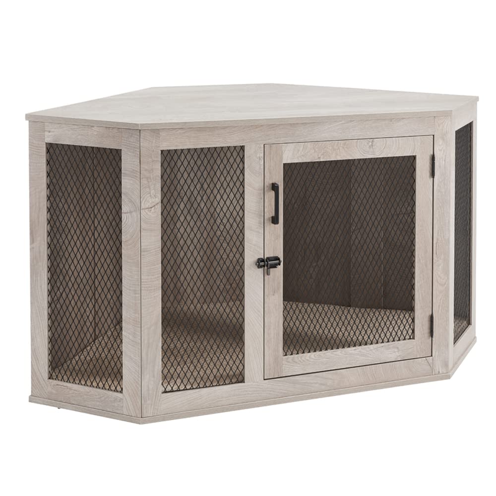 Furniture Corner Dog Crate with Cushion