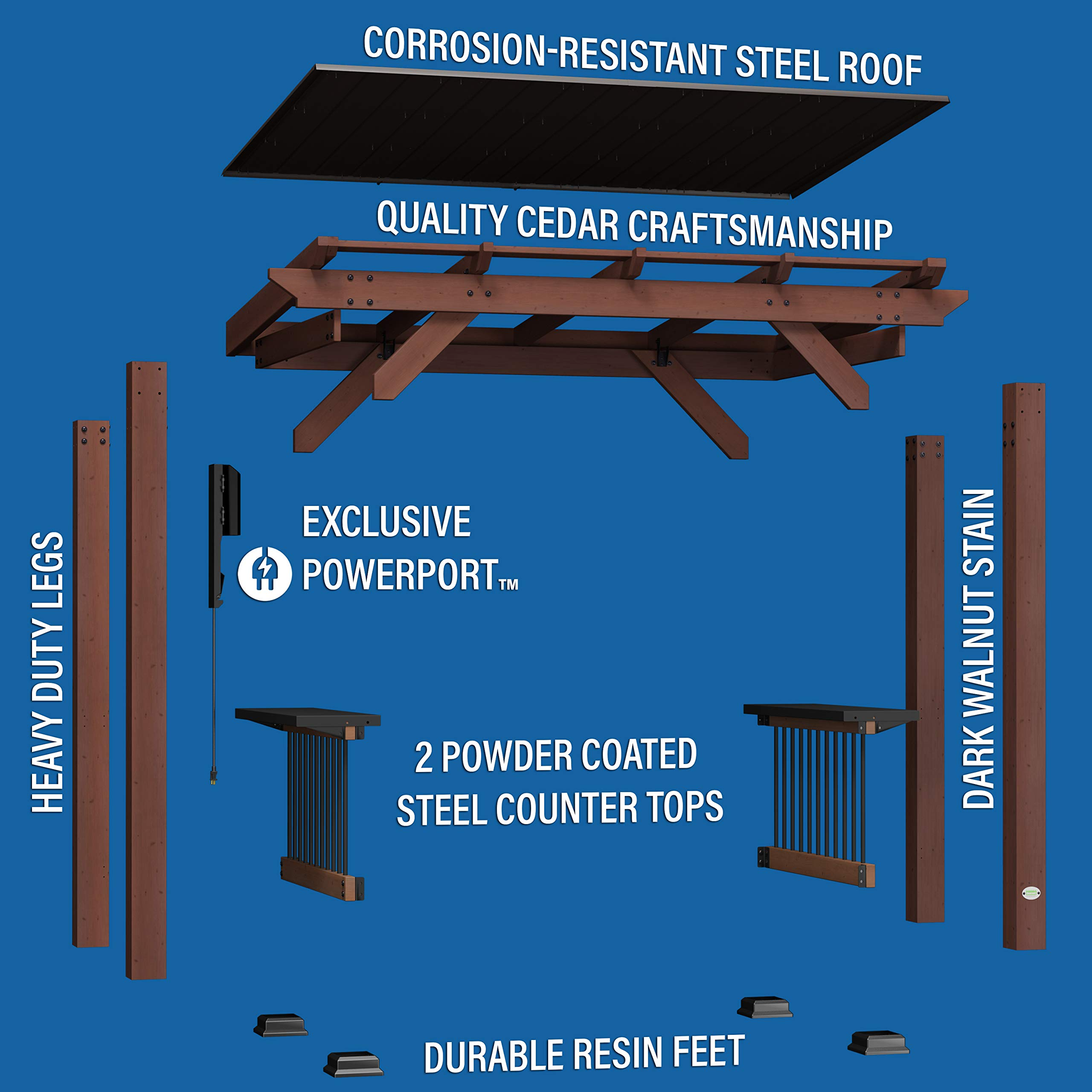 Saxony Wooden Grill Gazebo