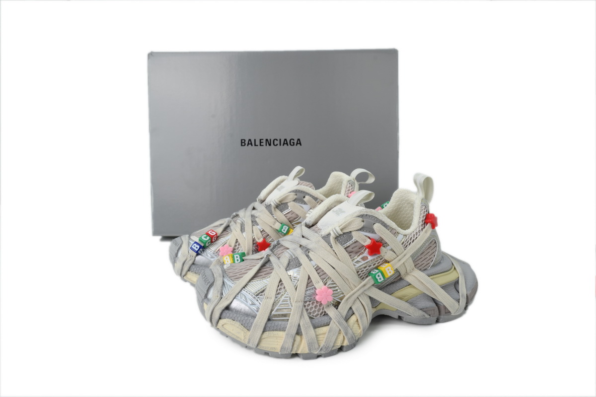 Balenciaga 3XL Sneaker Eggshell Multico 778697 W3XBD 9188