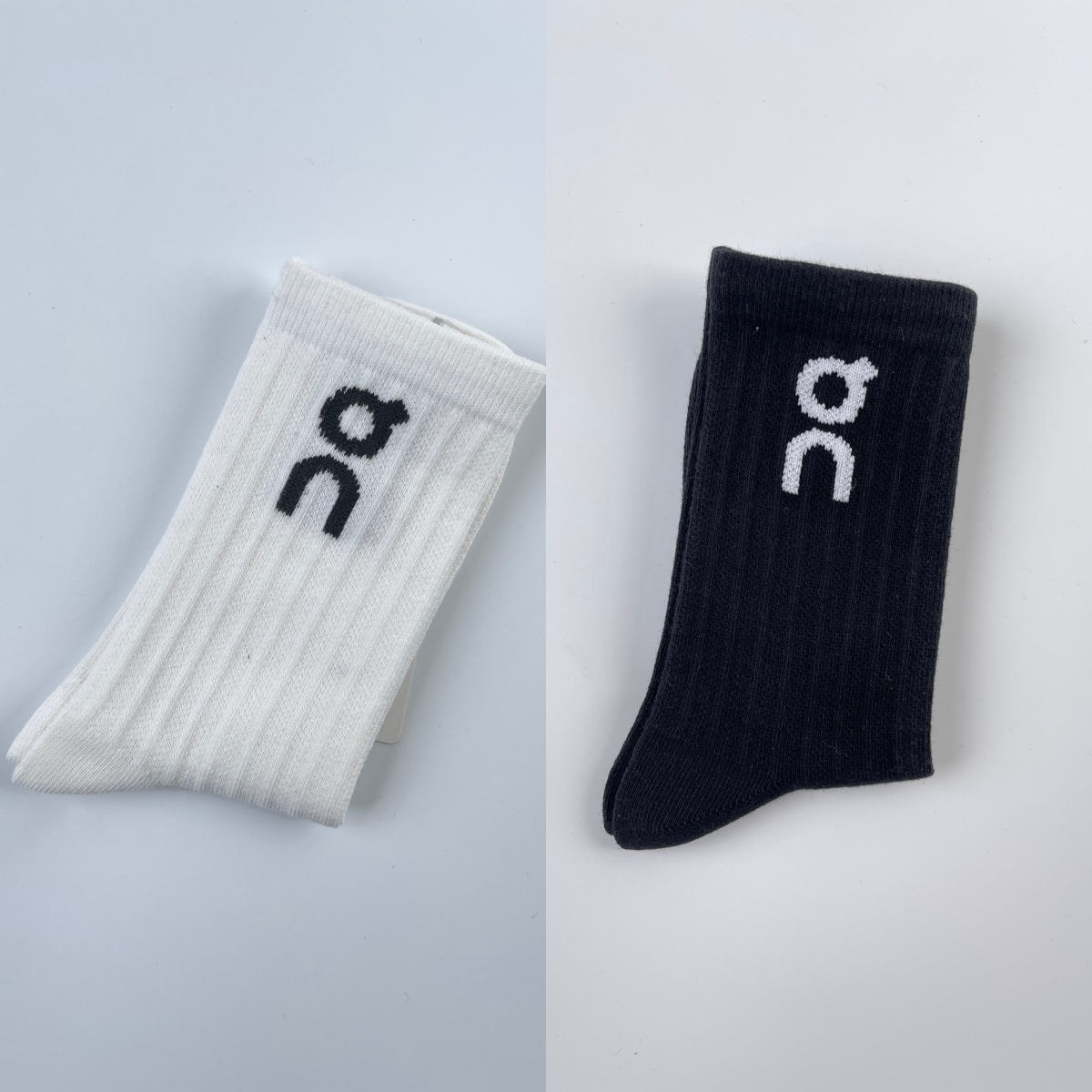 On Running Crew Socks White Black