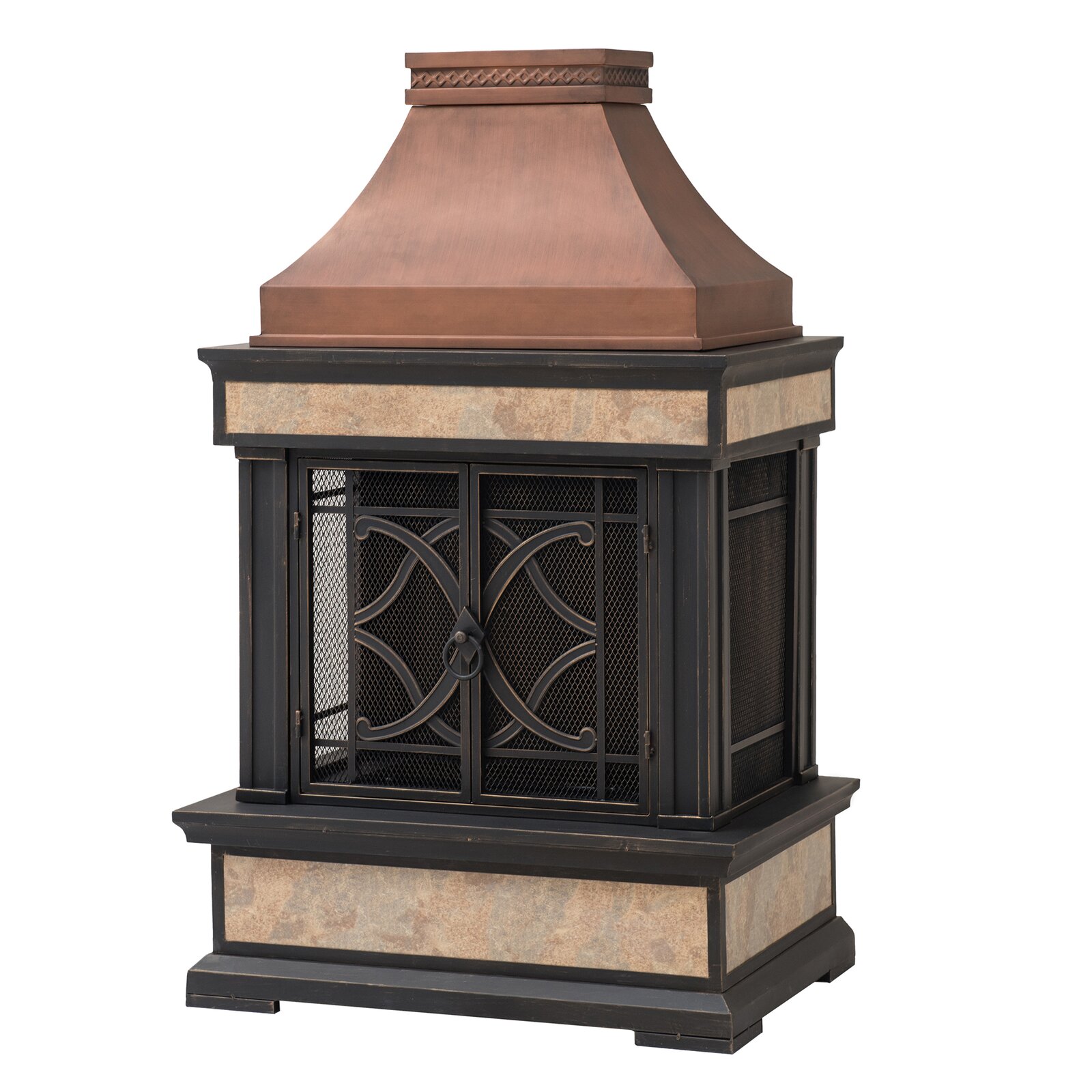 Sofie 56.7'' H Wood Burning Fireplace