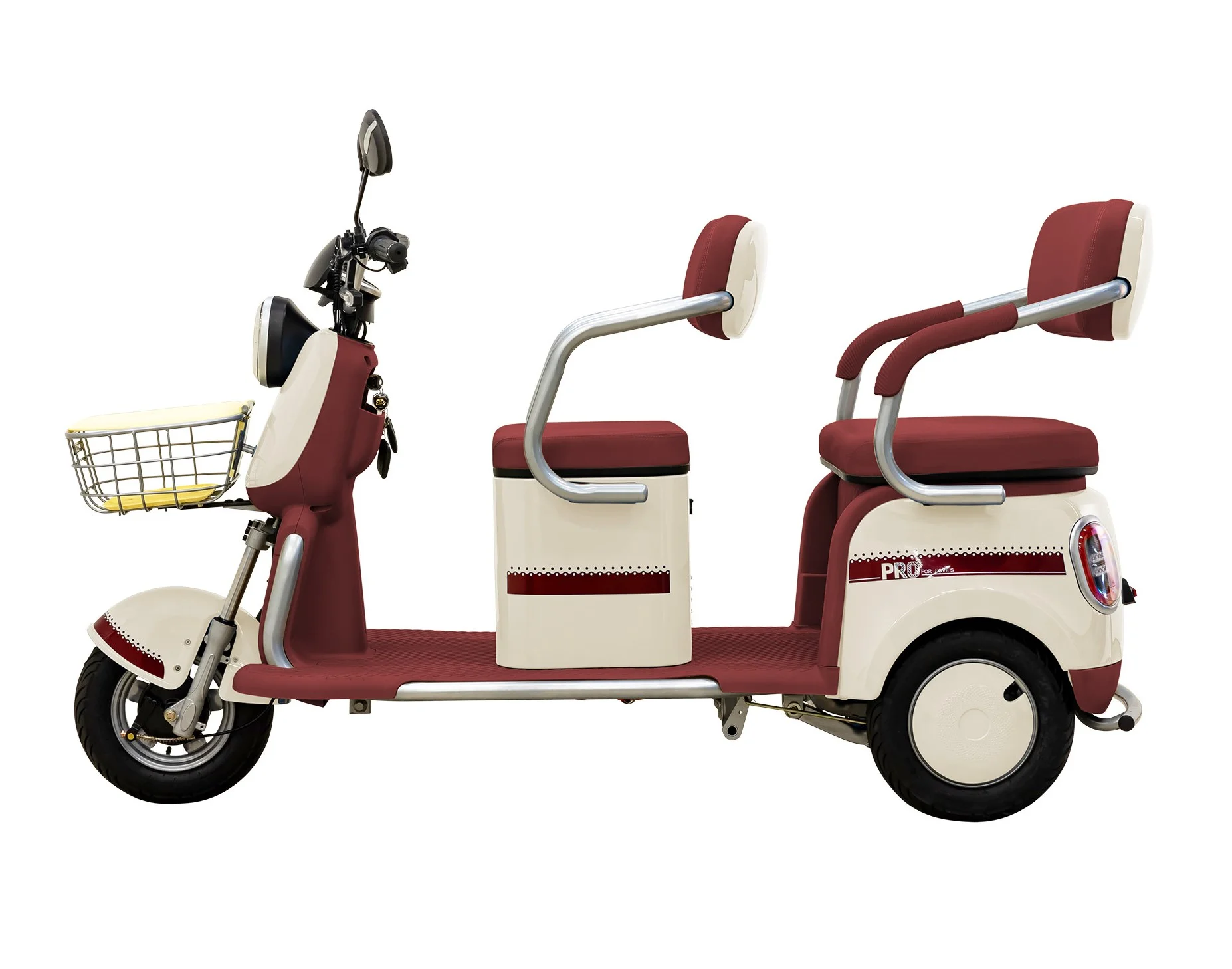 Massimo MGC Two-Seat 3-Wheel Electric Cart, Blue