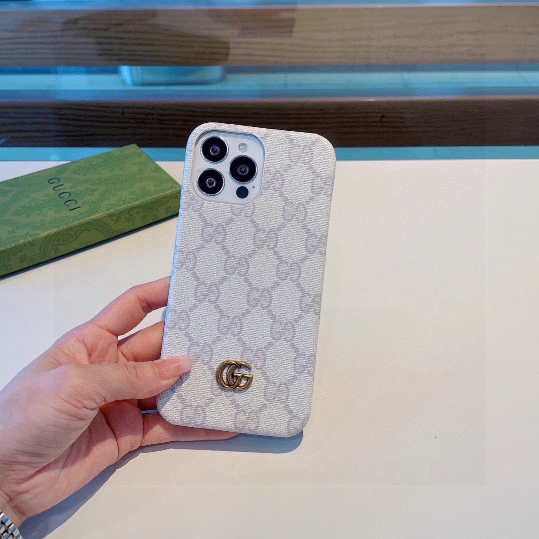 Gucci Classic Monogram Phone Case | Metal Logo & Polished Edge, In Sync with Official Launch