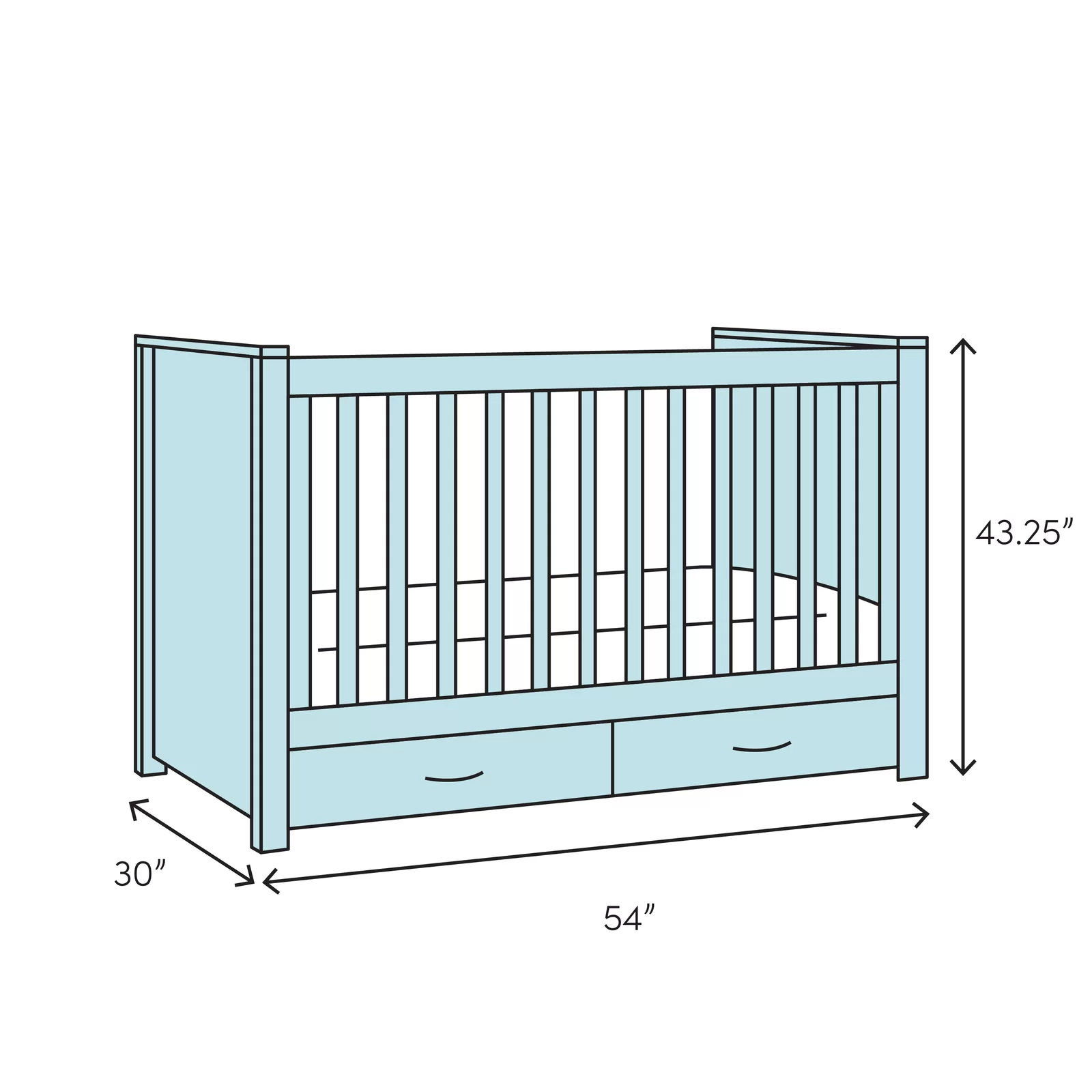 Joy 3-in-1 Convertible Crib