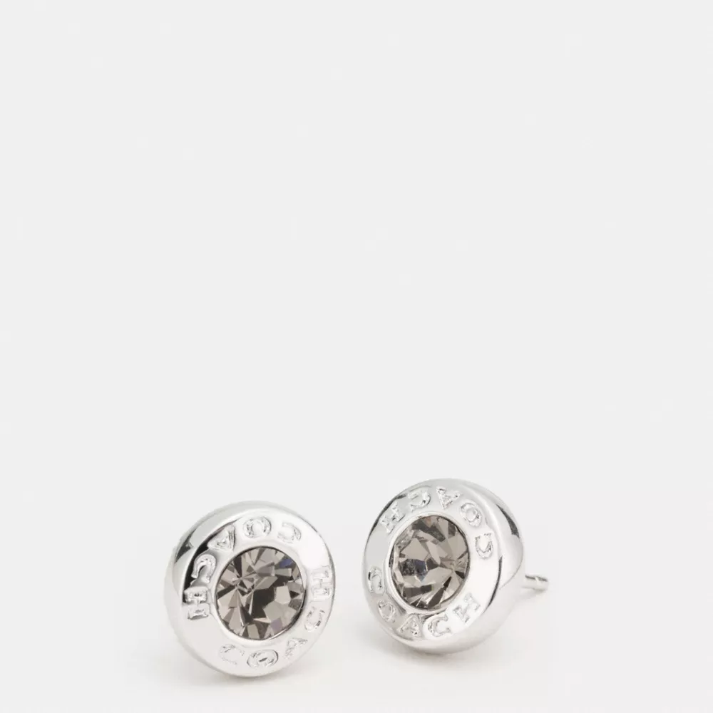 COAthtCH Open Circle Stone Stud Earrings