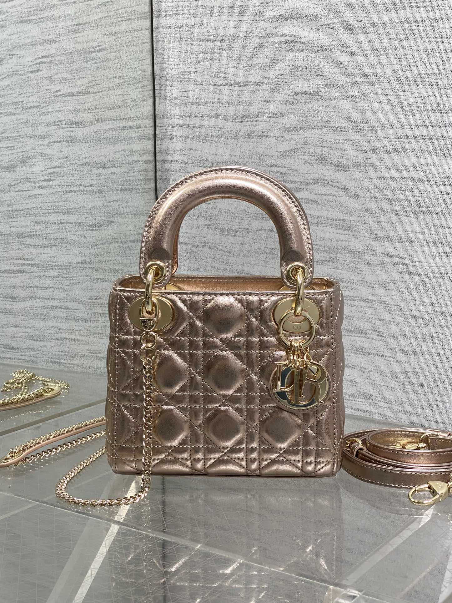 Dior Lady Dior Mini Bag Cherry Red