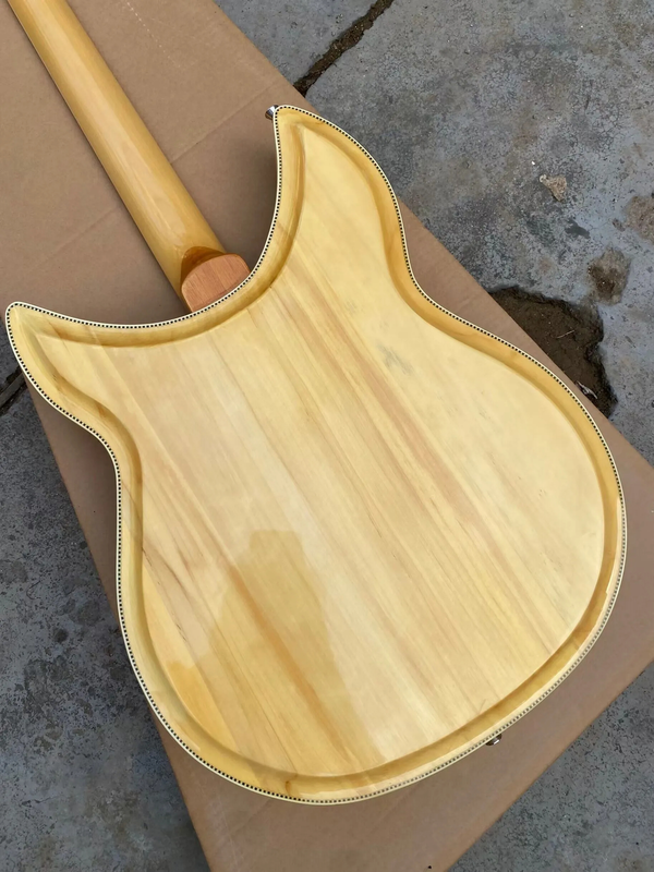 6 Strings Maple Glo Natural Semi Hollow Body Electric Guitar Arched Top& Back