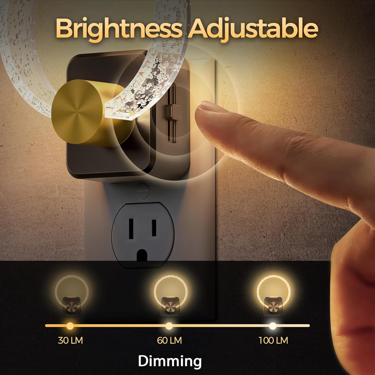 LED Night Light, Decorative Night Light Plug Into Wall with Dusk-to-Dawn Sensor