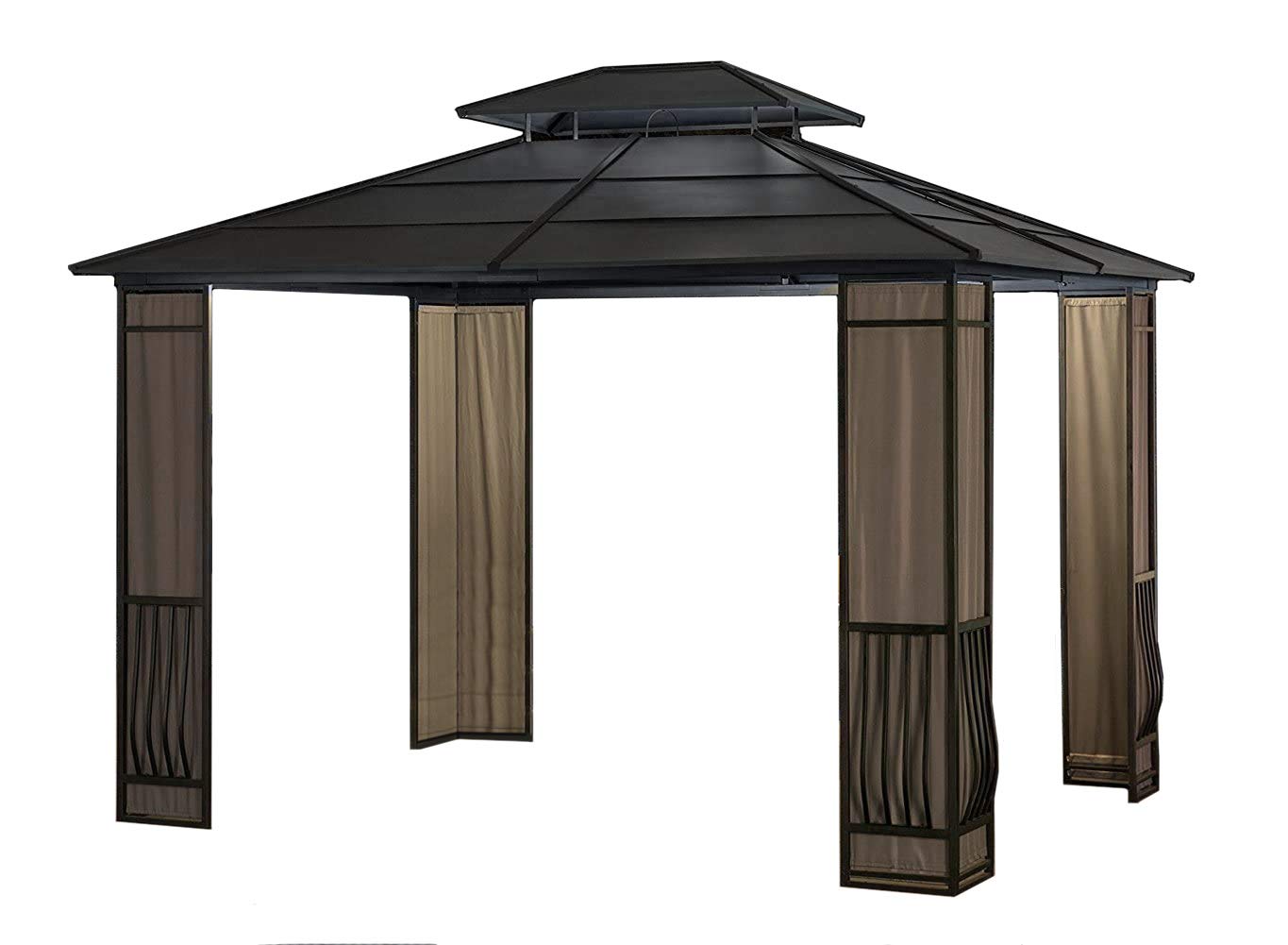 Duty Galvanized Steel Hardtop Wyndham Patio Gazebo with