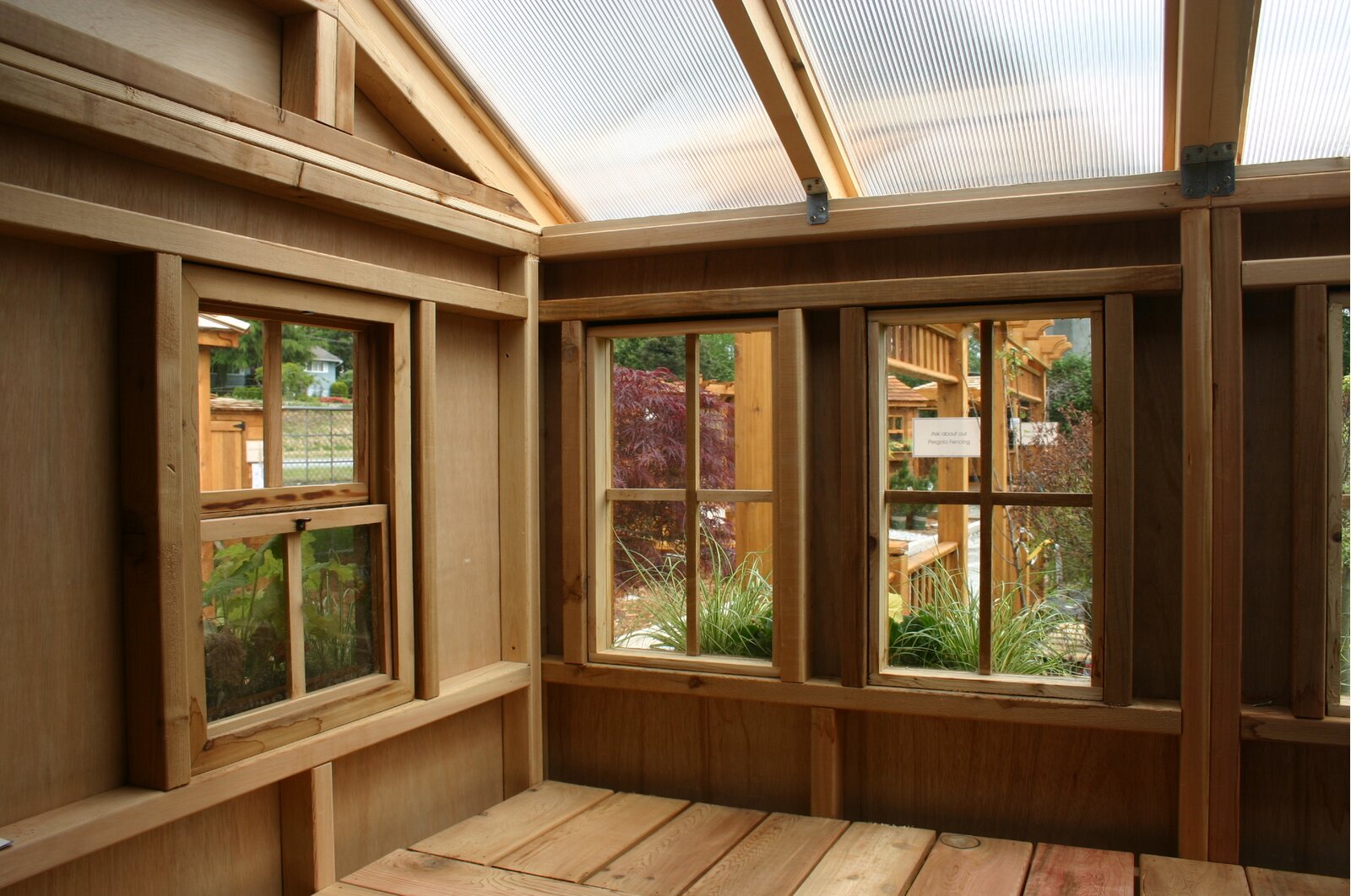 8x8 ft Cedar Wood Sunshed Garden Shed