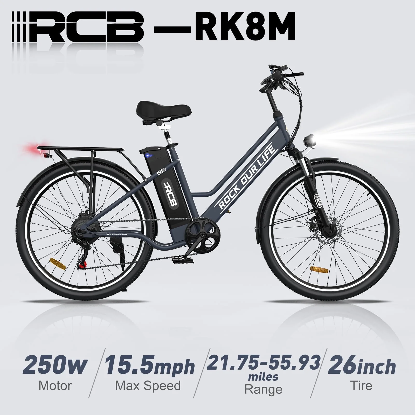 RCB 26in Electric Bike, 500W, 36V 12Ah