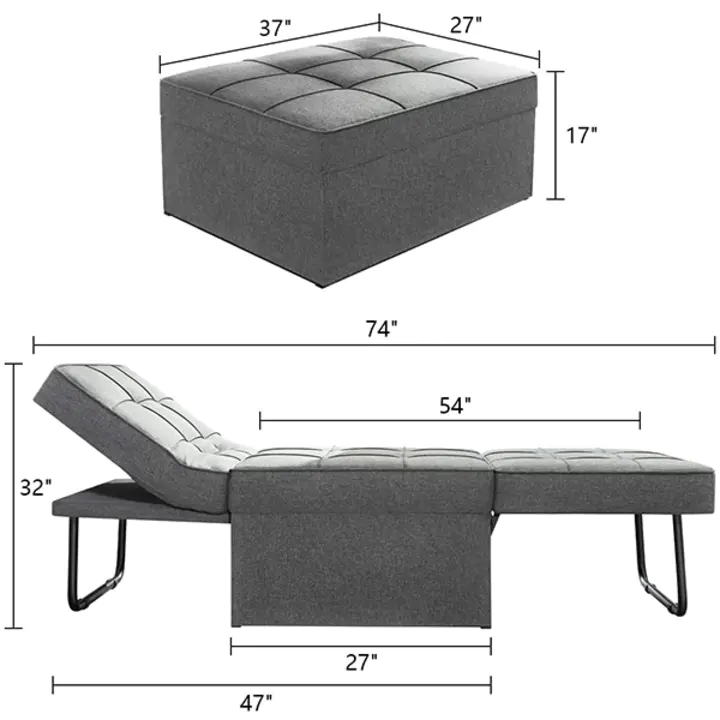 Vonanda Sofa Bed with Adjustable Sleeper for Small Room Apartment