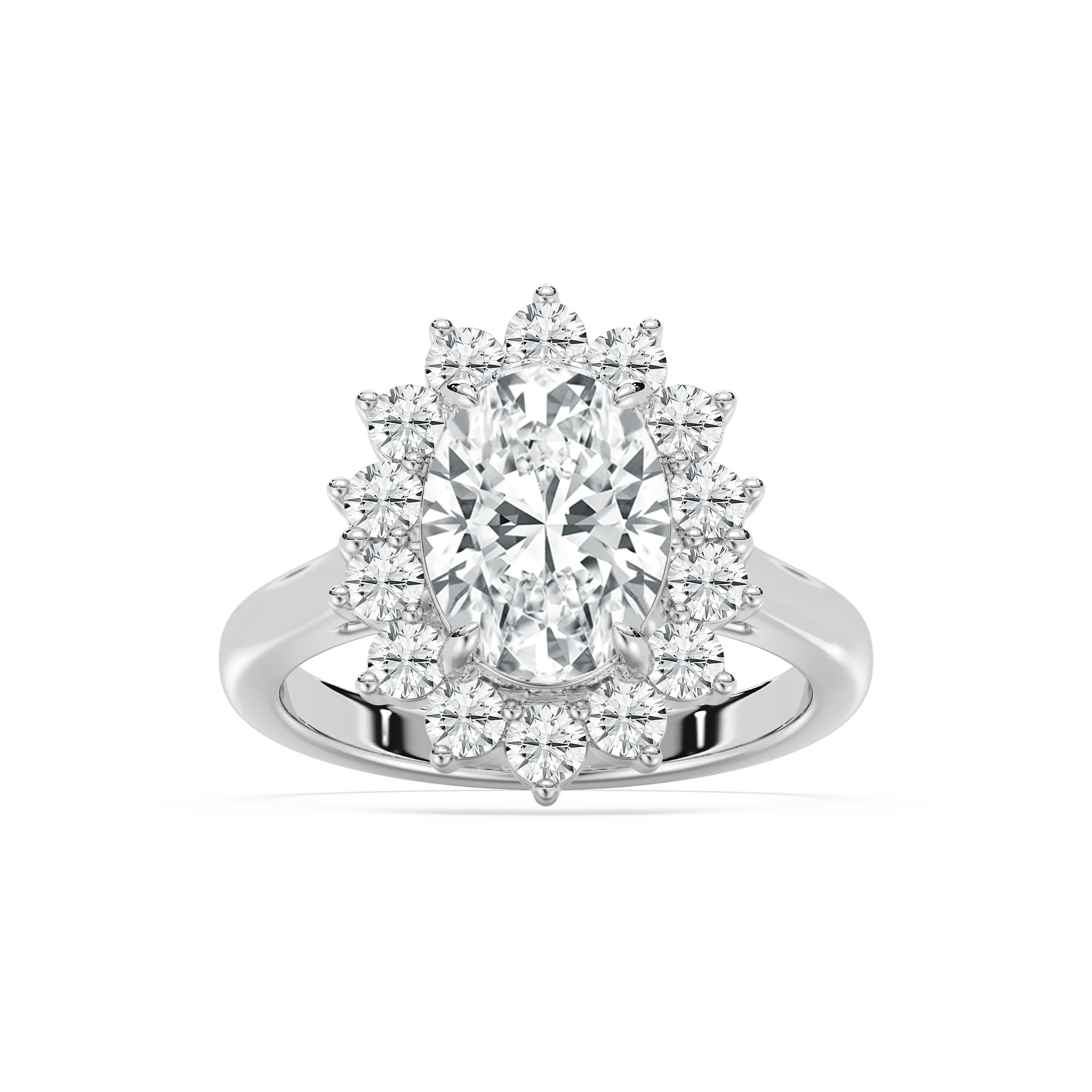 Felicity 3 ⁷⁄₈ ctw Oval Lab Grown Diamond Grand Halo Engagement Ring