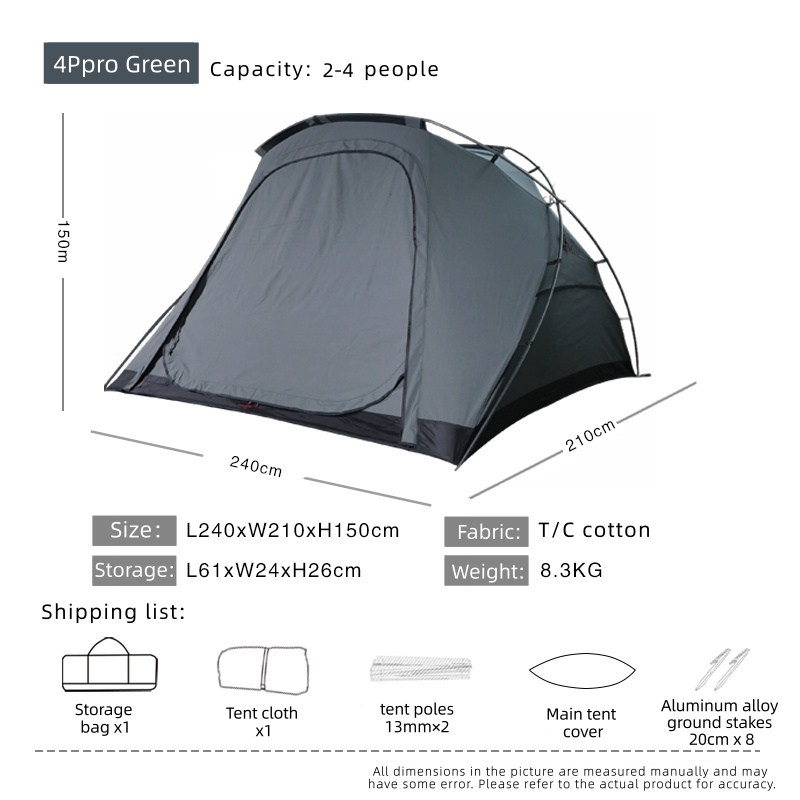 BLACK DRAGON 4Ppro Cotton Fabric Tent