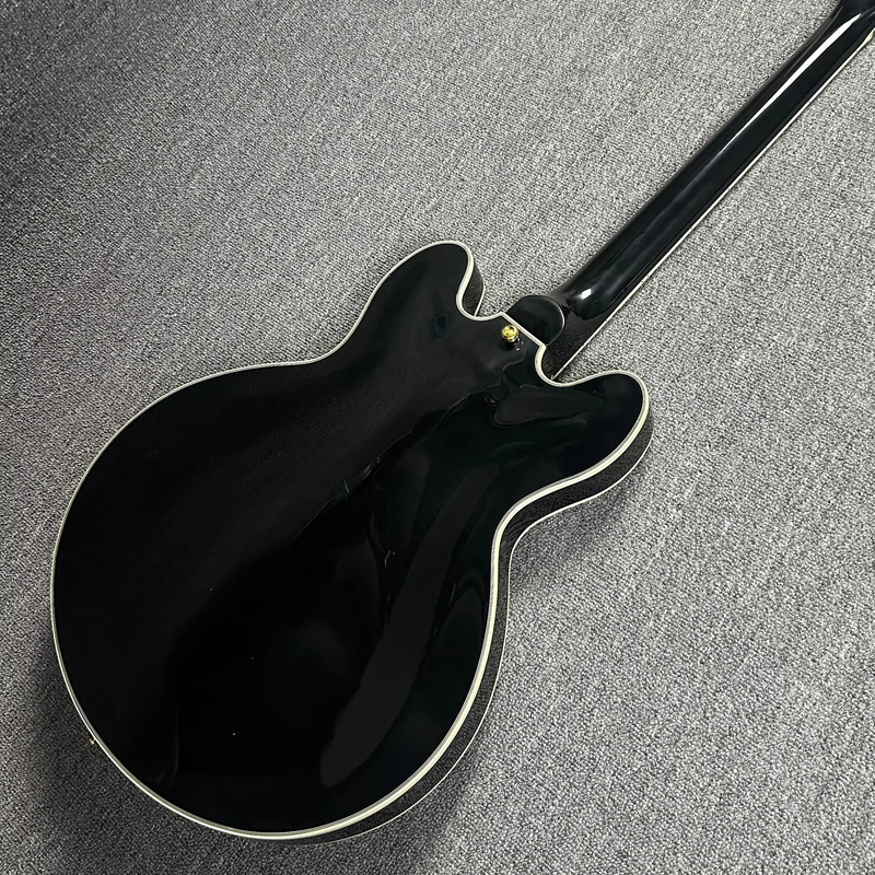 Great Black Electric Guitar Rosewood Fingerboard Maple Body 22 Tone Position Top