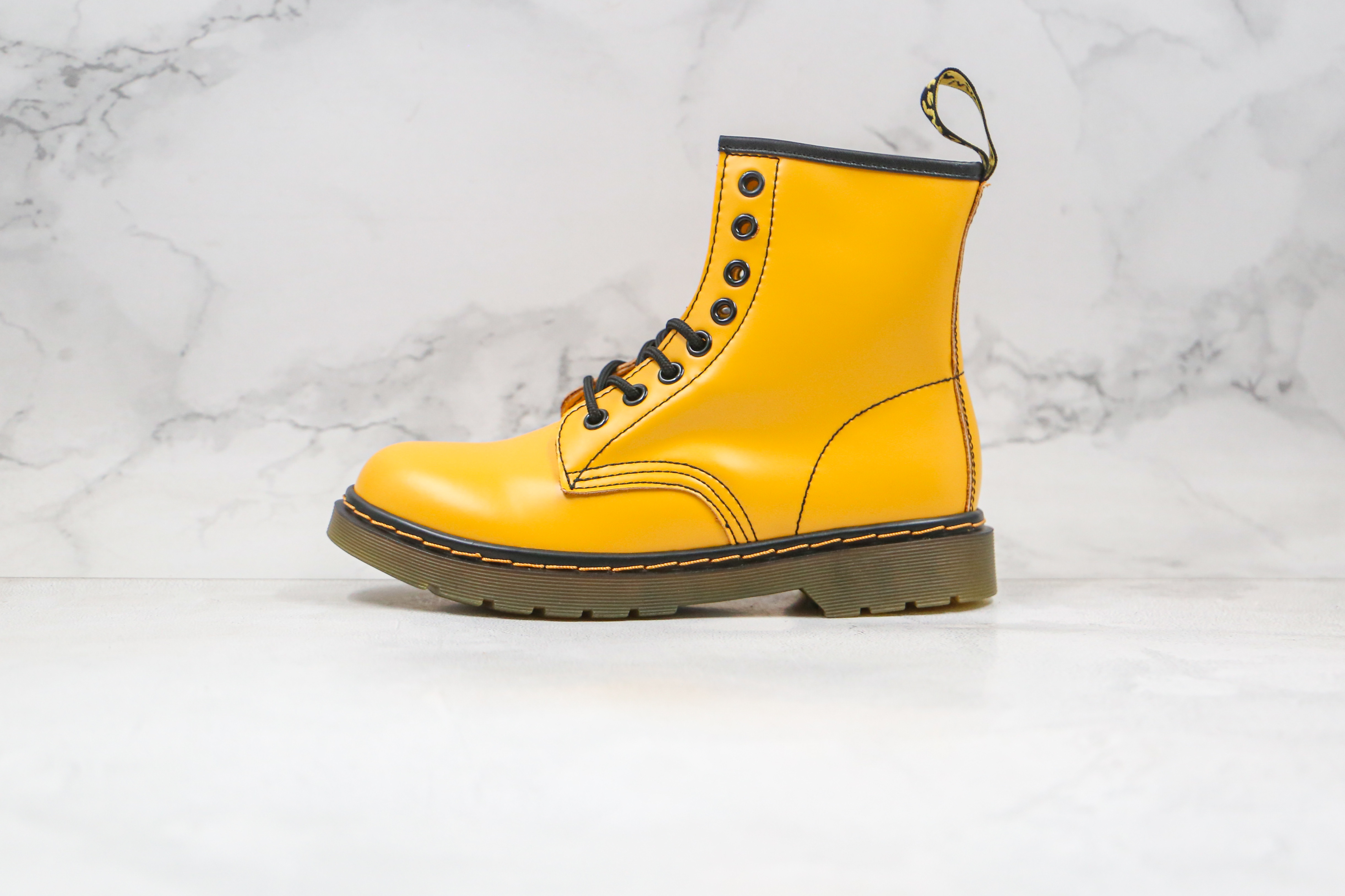 Dr. Martens 1460 Yellow Smooth Leather 8-Eye Boots