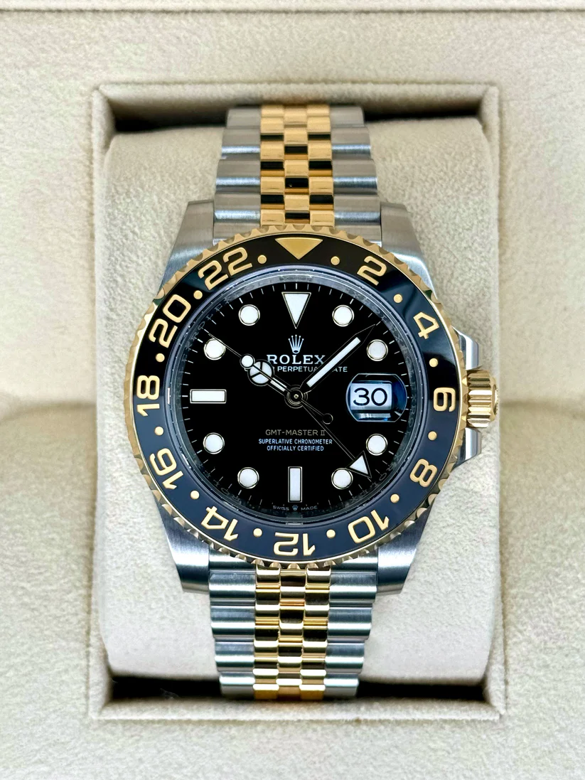 【Super Clone】Rolex 126713GRNR GMT-Master II Black Dial Two-Tone 40mm Watch