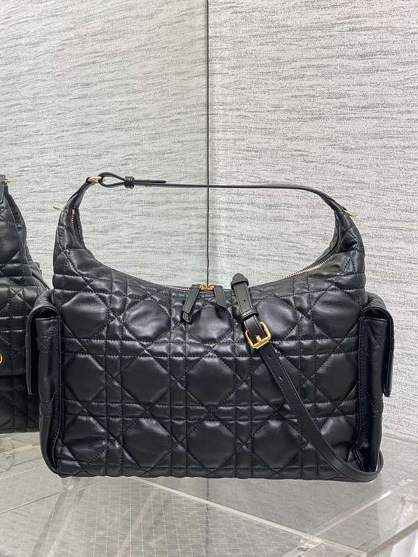 Dior D-Vibe Hobo Bag Large Black