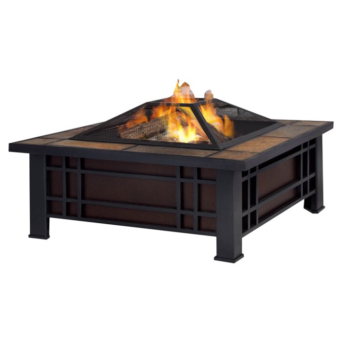Morrison 17.9'' H x 33.6'' W Steel Fire Pit Table
