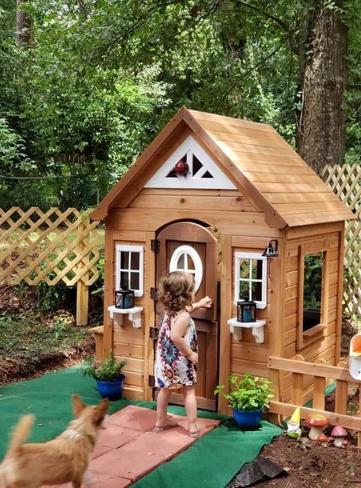 Aspen All Cedar Wooden Playhouse