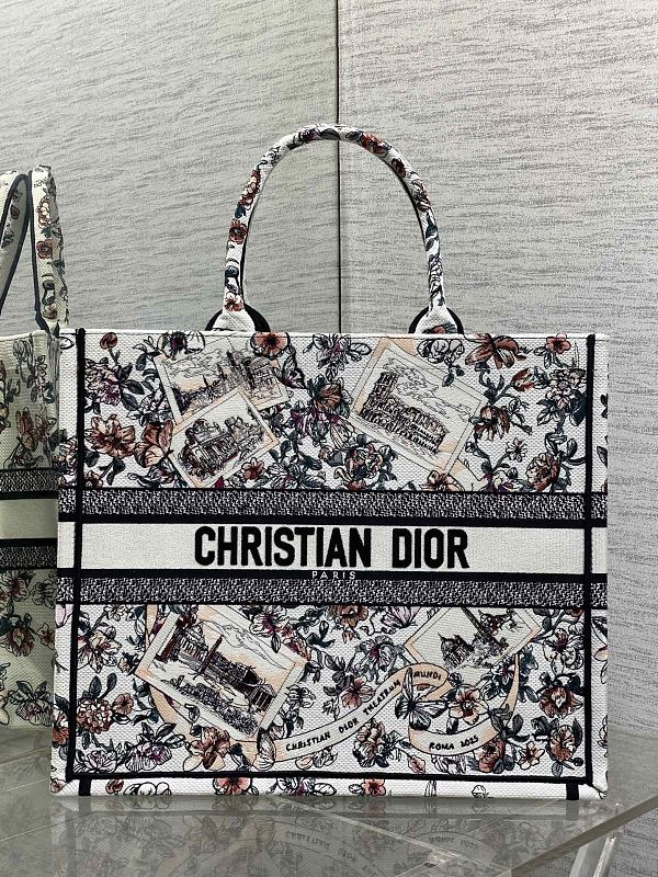 Dior Book Tote Large Rome Embroidered