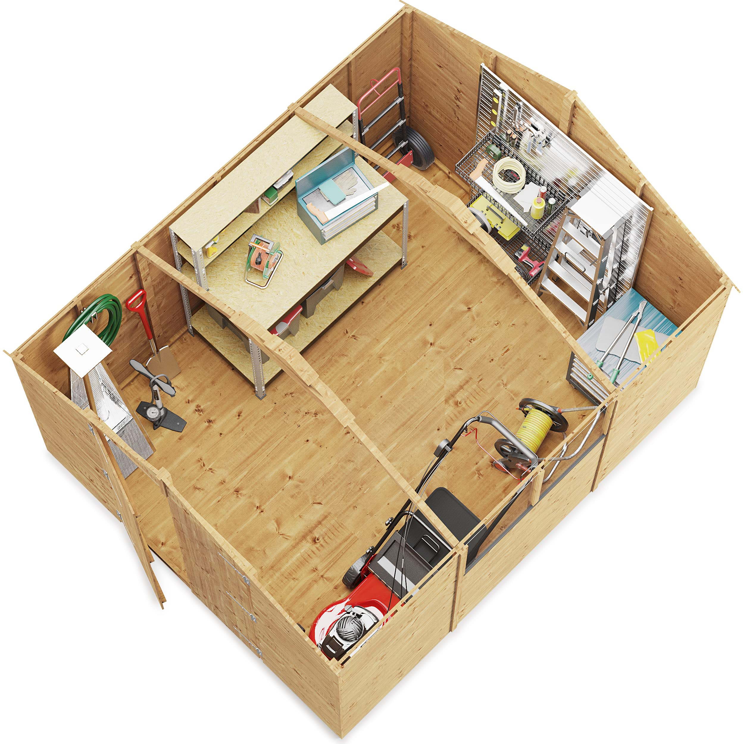 Garden Shed with Floor | Wooden Garden Storage Shed with Apex