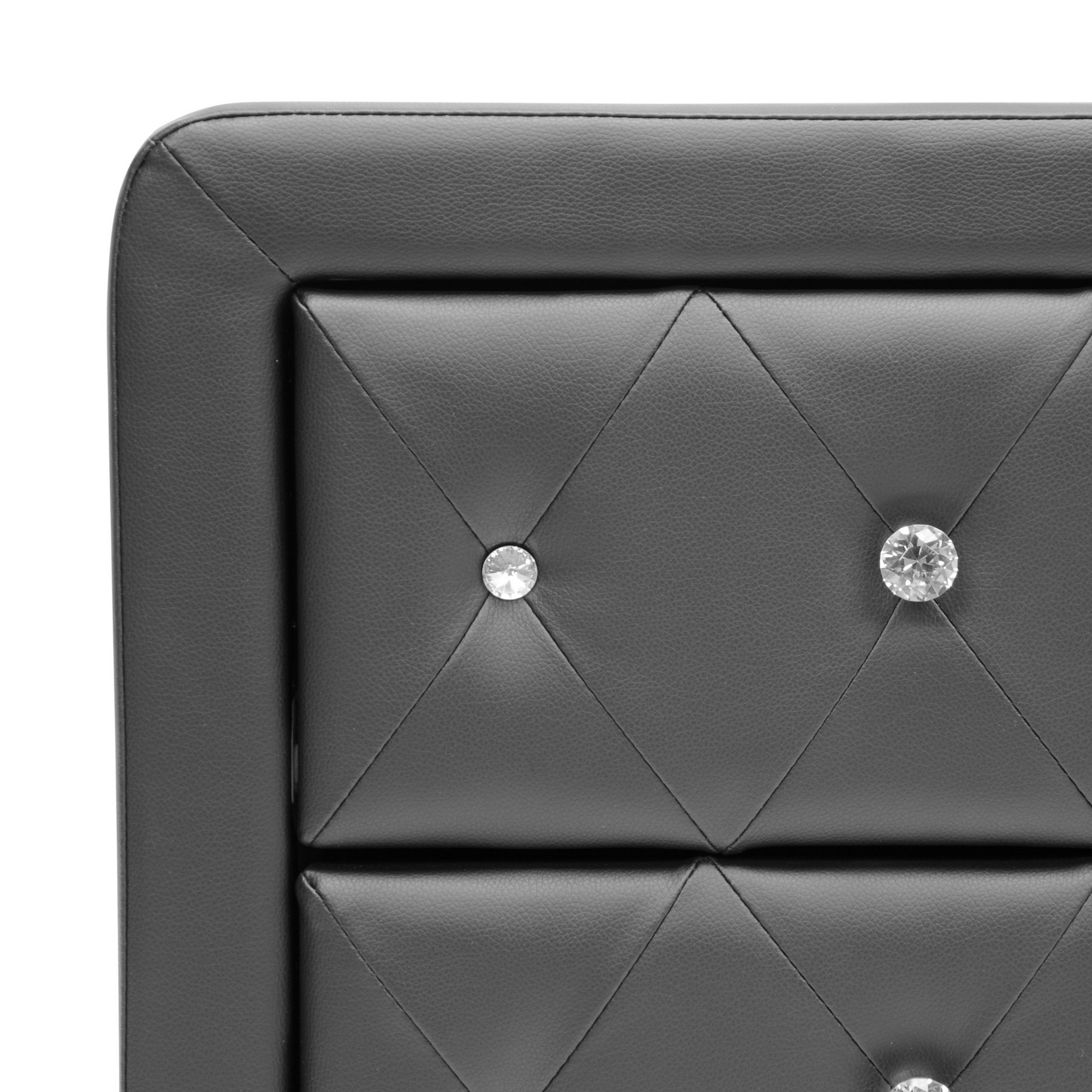Stella Crystal Tufted Upholstered Modern Nightstand