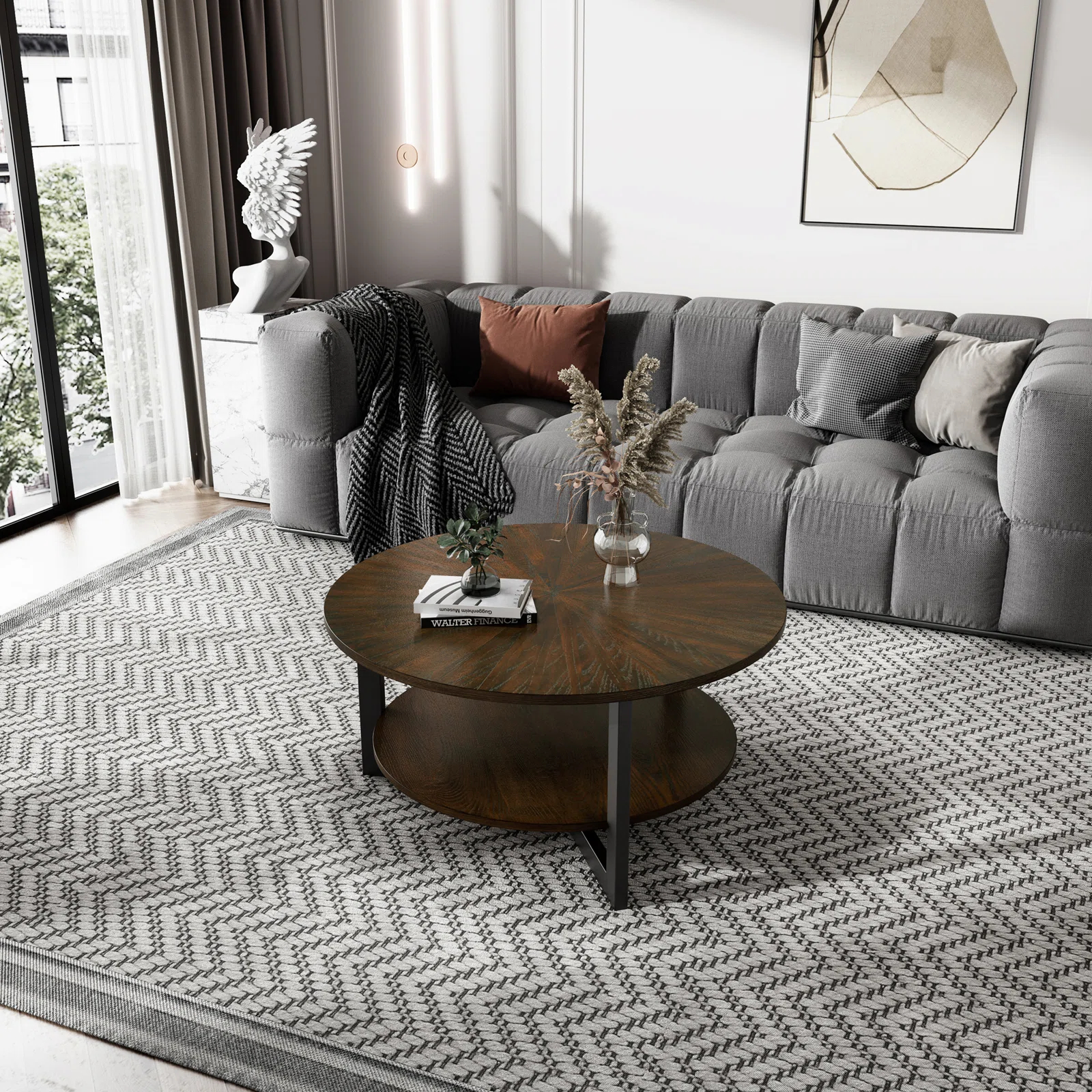 Frame Coffee Table with Storage