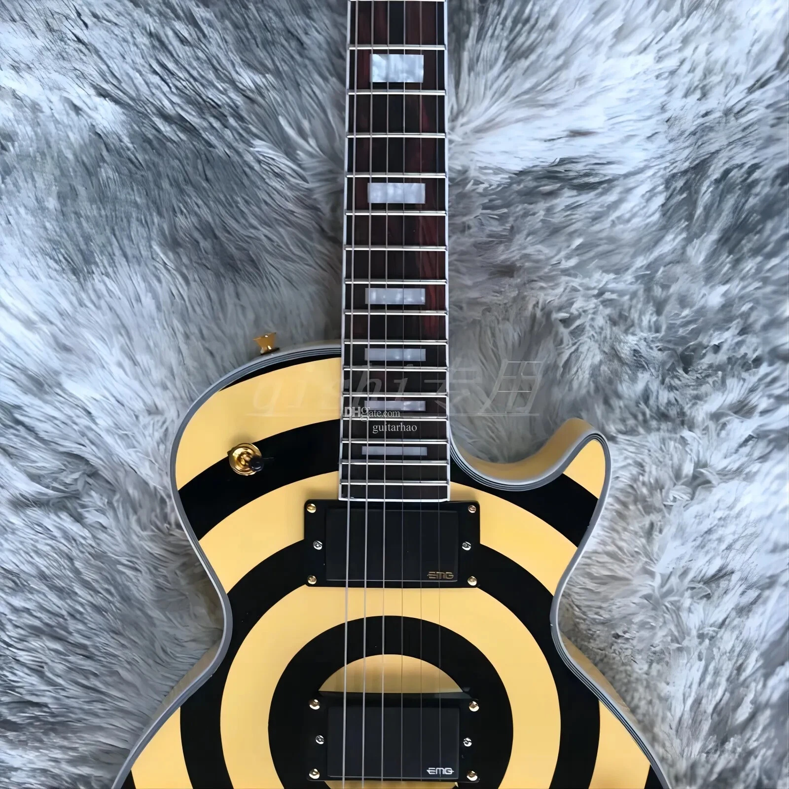 Best Zakk Wylde Bullseye Cream & Black Electric Guitar