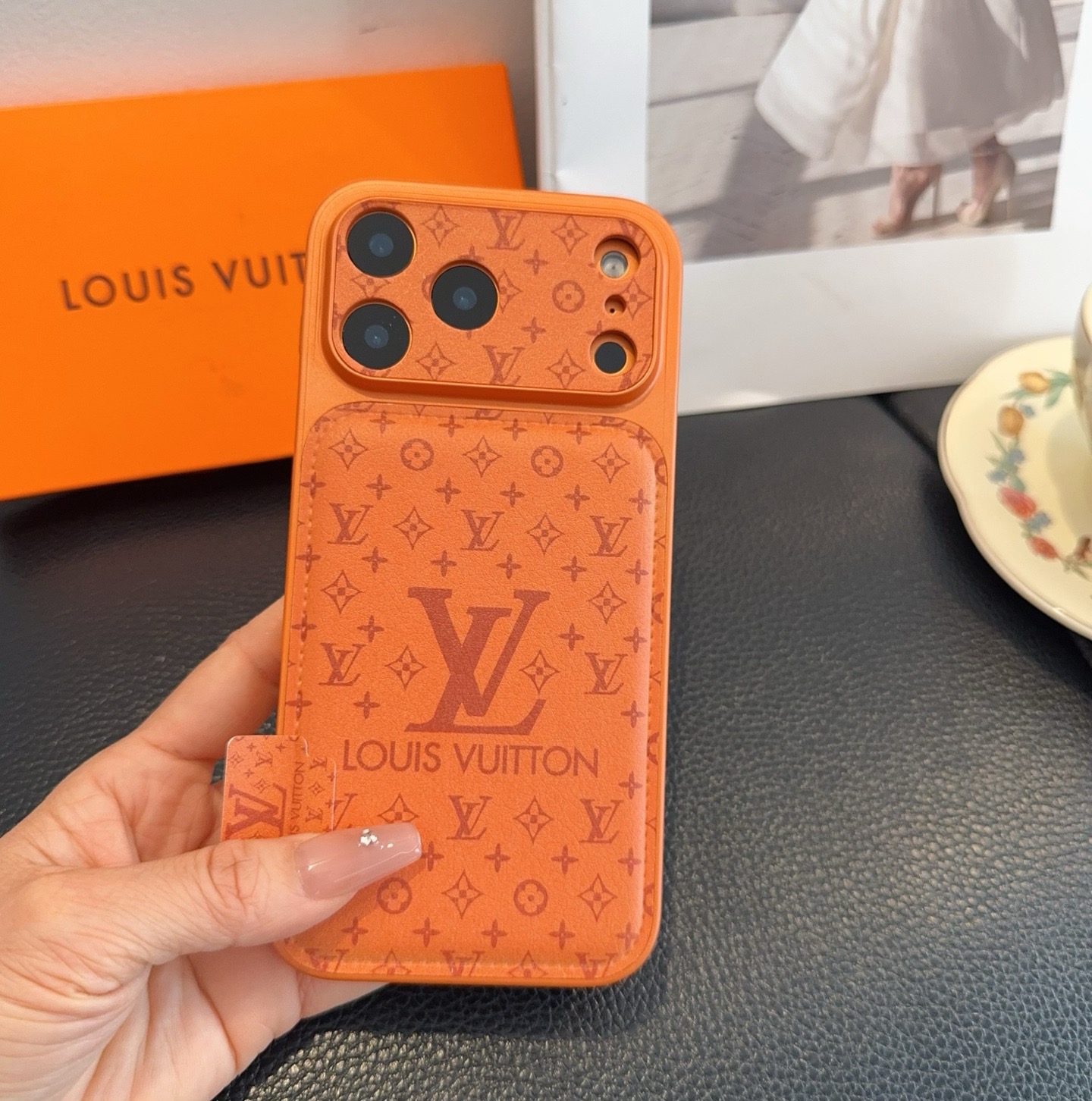 LV Starry Sky Series Case - iPhone 17 Style Convert, Embossed Glitter Full Coverage Precision Cutout