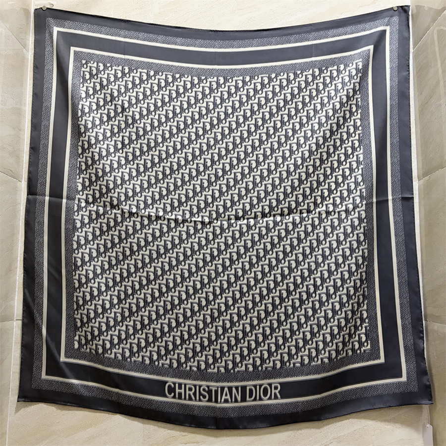 Dior Oblique Square Scarf Black 88.5 x 88.5 cm product images