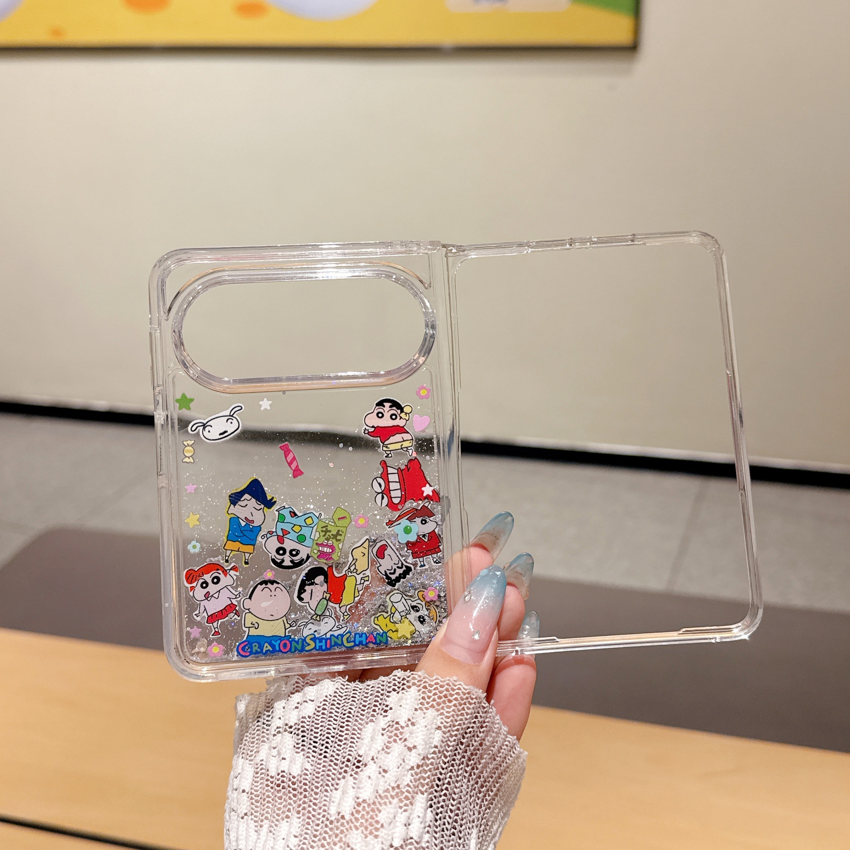Galaxy Z Flip 7 Protective Case Clear - back view