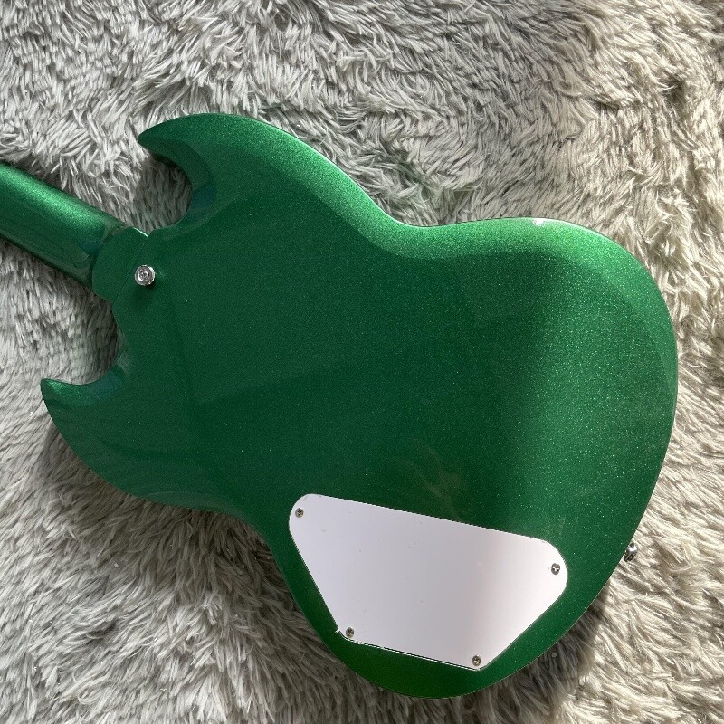 Metallic Green SG 60s Custom Electric Guitar Tremolo Mahogany Body 3H Pickups