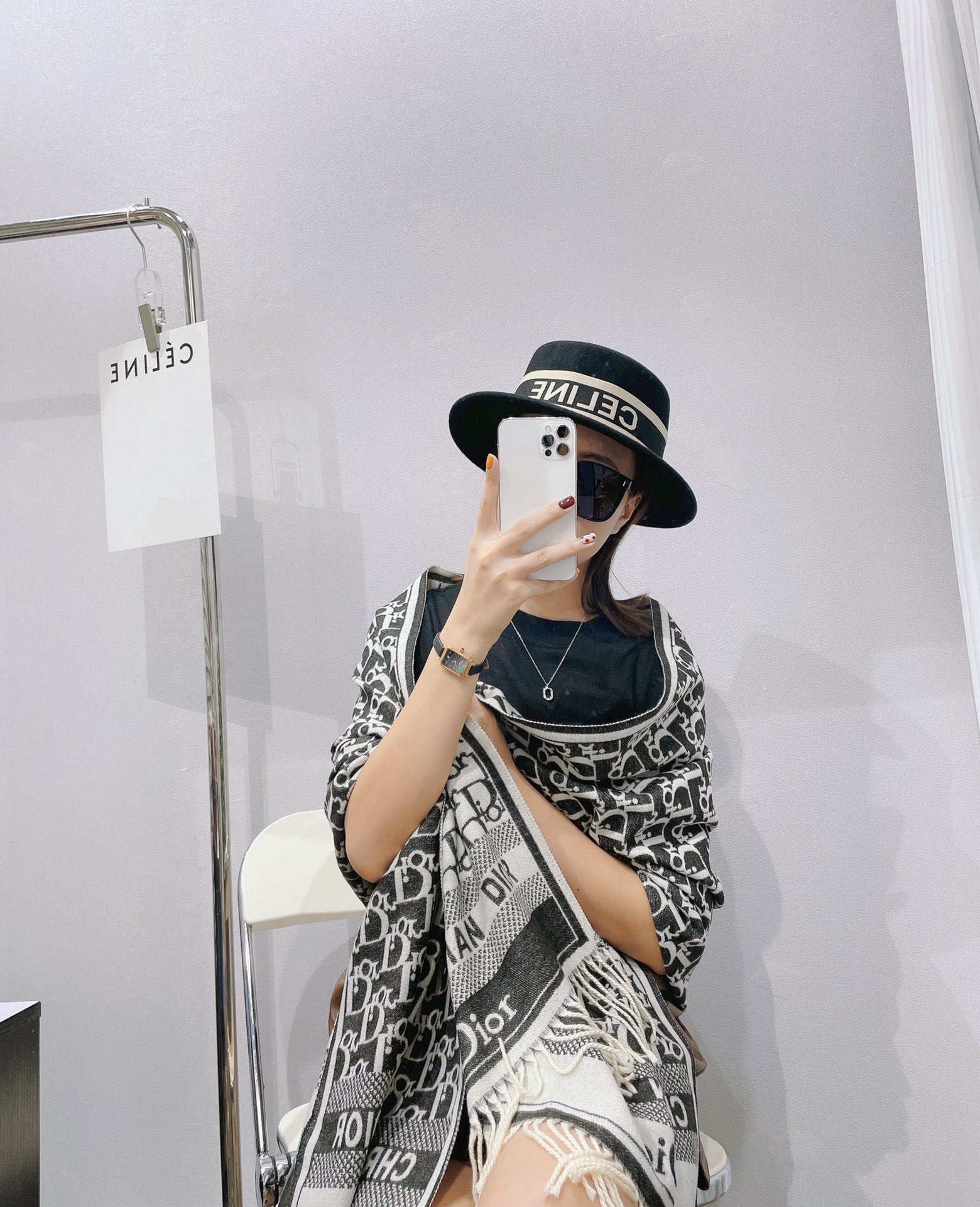 Dior Toile Print Scarf Grey Design B product images
