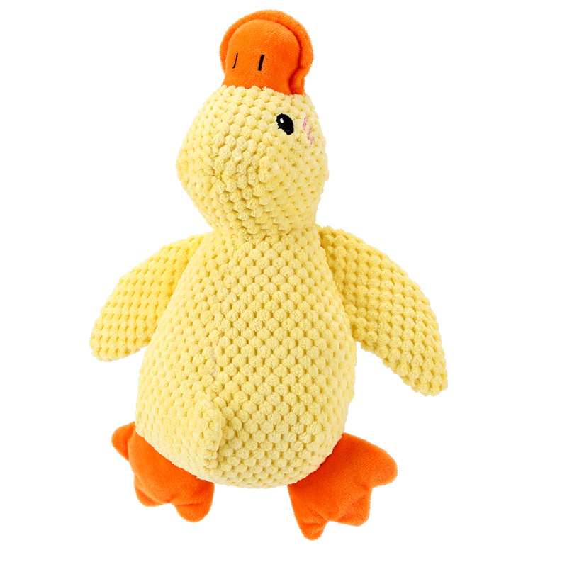 Dog toy plush sleeping duck, sound-making puppy toy, durable chew toy for dogs, little yellow duck pet toy