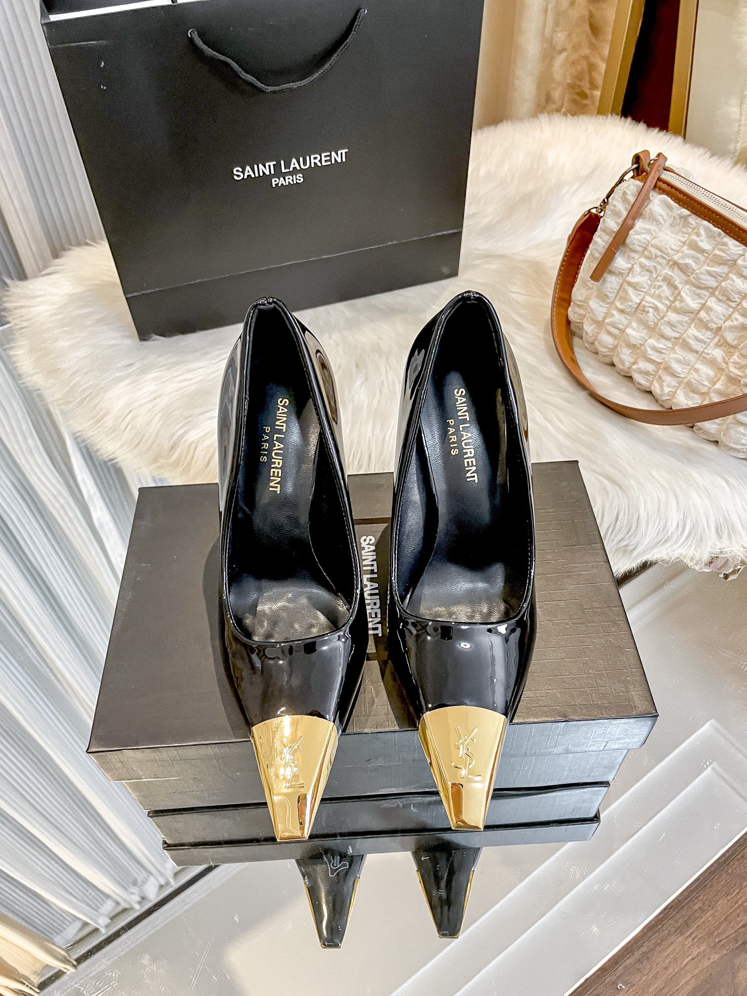 YSL Saint Laurent stiletto sandals