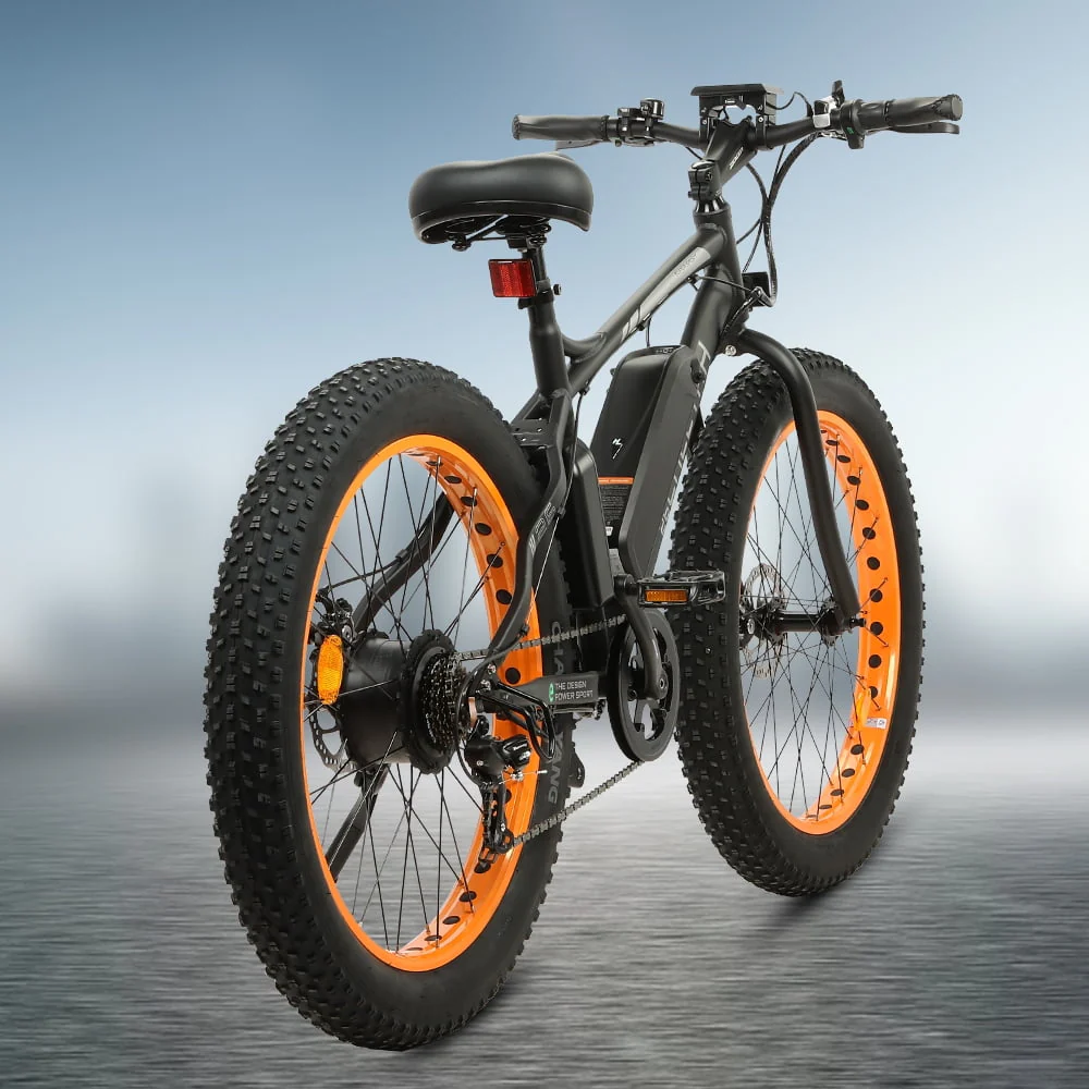 ECOTRIC 26in Fat Tire Electric Bike, 500W, 36V, 7-Speed