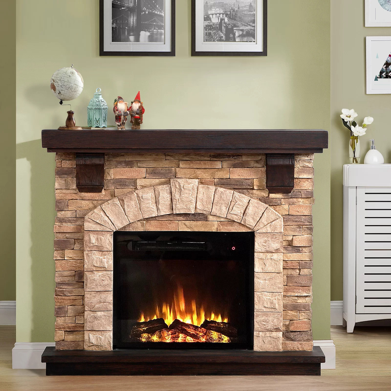 Troy 45.25'' W Electric Fireplace
