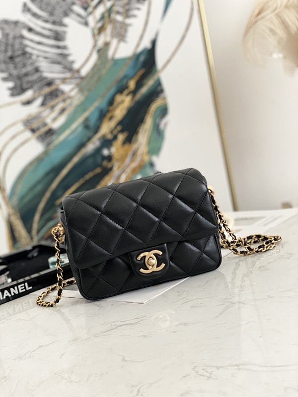 Chanel AS2855 Black Pearl Flap Bag