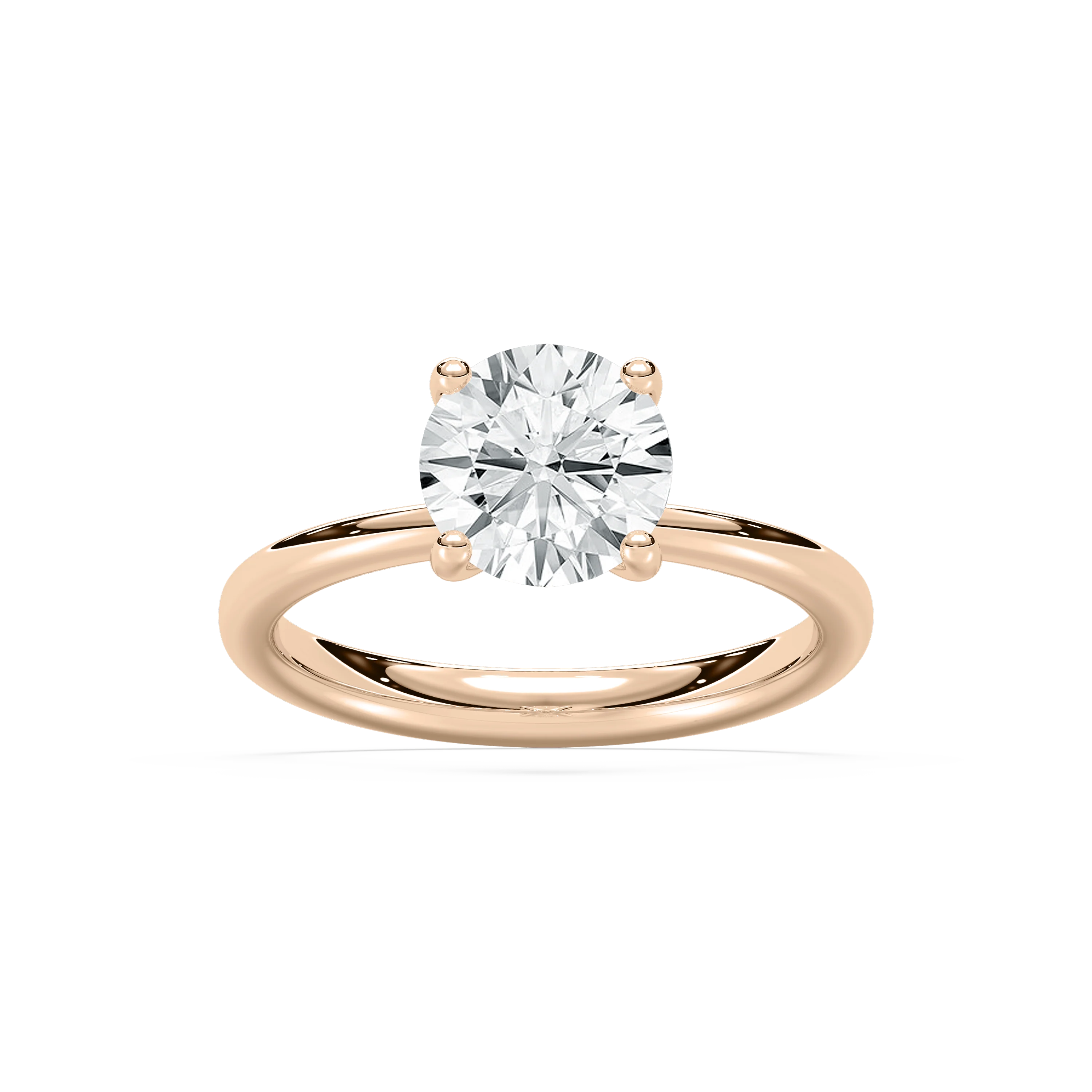Xoe 2 ctw Round Lab Grown Diamond Tapered Solitaire Engagement Ring